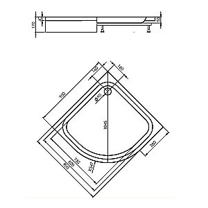 Душевой поддон Alex Baitler 90 AB9017D-1 белый купить в интернет-магазине Sanbest
