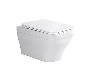 Унитаз с инсталляцией Aquatek Амадео SET AQUATEK АМАДЕО cm белый, с крышкой микролифт, безободковый купить в интернет-магазине Sanbest