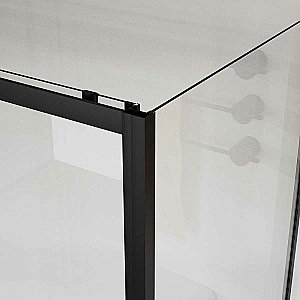 Душевой уголок Vincea City VSR-5CT9012CLB 120х90 стекло прозрачное/профиль черный купить в интернет-магазине Sanbest