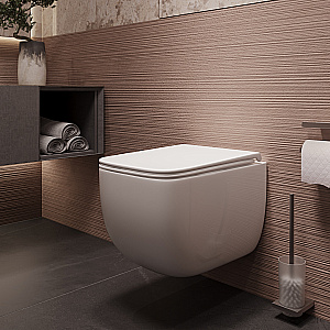 Унитаз подвесной Vincea Era VT1-58TFS белый, безободковый, с крышкой микролифт, слив торнадо купить в интернет-магазине Sanbest