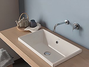 Раковина встраиваемая Globo Stockholm 55 FO056.BI белая купить в интернет-магазине Sanbest