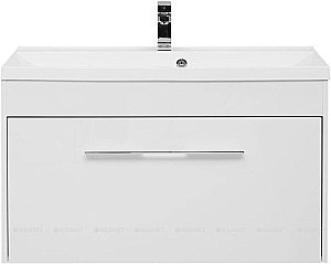 Тумба с раковиной Aquanet Августа 210019 100 белый для ванной в интернет-магазине Sanbest