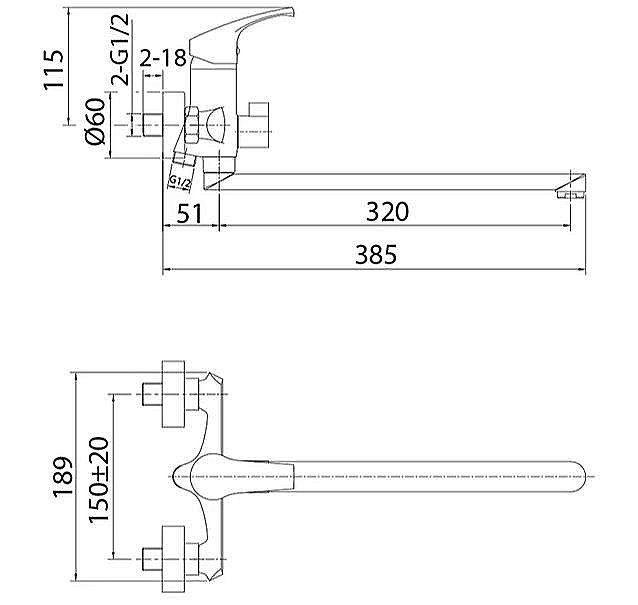 Смеситель для ванны Milardo Sterm STESB02M10 хром купить в интернет-магазине сантехники Sanbest
