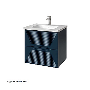 Тумба с раковиной Caprigo Modo-Terza 60 с интегрированной ручкой, цвет на выбор/эмаль для ванной в интернет-магазине Sanbest