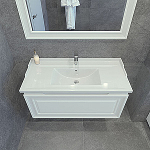 Тумба с раковиной Caprigo Ponza-A 120 белая для ванной в интернет-магазине Sanbest