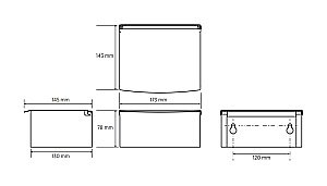 Салфетница Bemeta Hotel 101003225 нержавеющая сталь матовая купить в интернет-магазине сантехники Sanbest