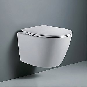 Унитаз подвесной RGW SW-50 80420250-01 белый, безободковый, с крышкой микролифт, слив-торнадо купить в интернет-магазине Sanbest