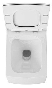 Унитаз подвесной Ceramalux 2022 белый, безободковый, с крышкой микролифт купить в интернет-магазине Sanbest