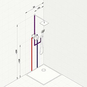 Душевая система KLUDI AMEO 416720575 купить в интернет-магазине сантехники Sanbest