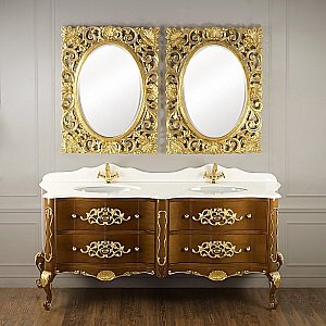 Тумба с раковиной Migliore Virginia 193 светлый орех для ванной в интернет-магазине Sanbest