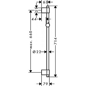 Душевая штанга Hansgrohe Unica Varia 27355000 купить в интернет-магазине сантехники Sanbest