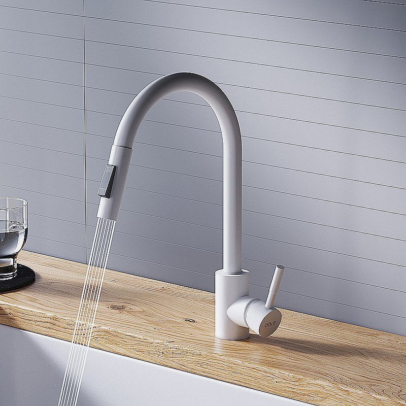 Смеситель для кухни Dorff Logic D3007533 белый матовый купить в интернет-магазине сантехники Sanbest