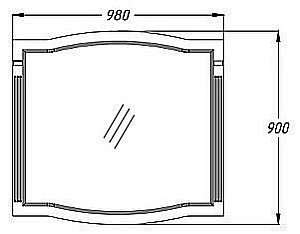 Зеркало Опадирис Лаура 100 белый/swarovski хром в ванную от интернет-магазине сантехники Sanbest