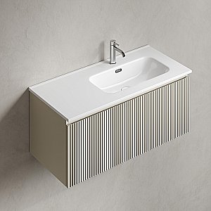 Тумба с раковиной Sancos Snob R 1.0 SNR1.0100LCE/SNR1.0100RCE Beige Soft для ванной в интернет-магазине Sanbest