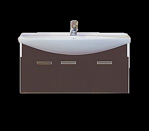 Тумба с раковиной подвесная Misty Джулия 105 коричневая для ванной в интернет-магазине Sanbest