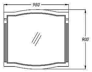 Зеркало Опадирис Лаура 100 белый/swarovski хром в ванную от интернет-магазине сантехники Sanbest
