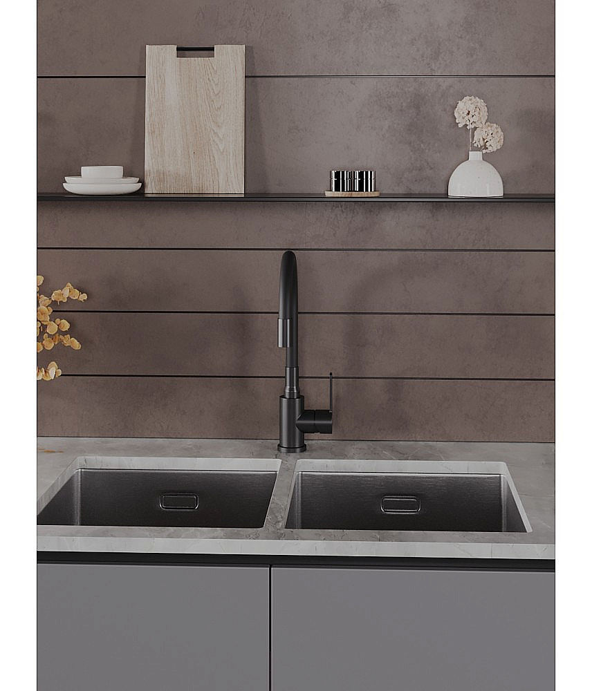 Смеситель для кухни Agger Easy A3100544 черный матовый купить в интернет-магазине сантехники Sanbest