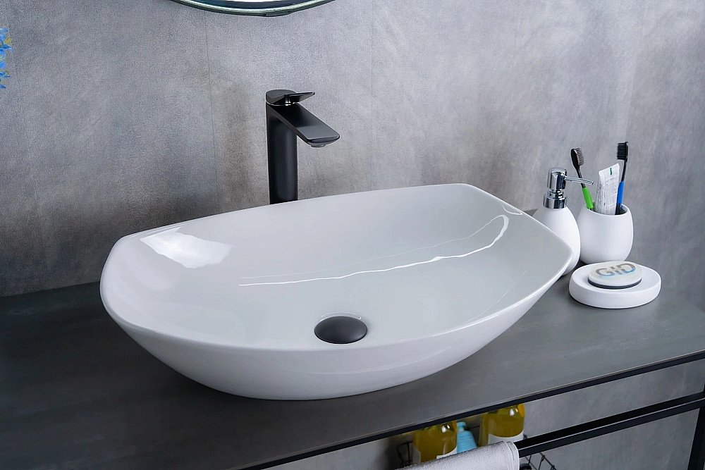 Раковина накладная Gid Creativo 56 N9137 51177 белая купить в интернет-магазине Sanbest