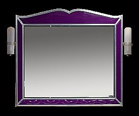 Зеркало Misty Анжелика 100x90 сиреневое сусальное серебро в ванную от интернет-магазине сантехники Sanbest