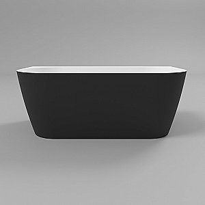 Ванна из искусственного камня WhiteCross Pearl B 155x78 черный/белый матовый купить в интернет-магазине Sanbest