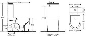 Унитаз напольный WeltWasser SALZBACH 001MT-BL черный матовый купить в интернет-магазине Sanbest