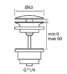 Донный клапан Cisal Complementi ZA00161040 купить в интернет-магазине сантехники Sanbest