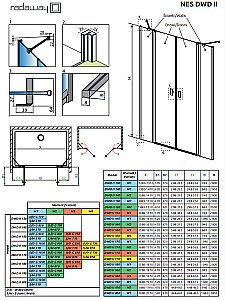 Душевая дверь Radaway NES DWD II 73х77 купить в интернет-магазине Sanbest