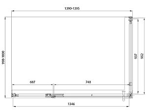 Душевой уголок Veconi Premium Alassio SP G AL-SP-140100-00-G-C4 140х100 стекло прозрачное осветленное/профиль брашированное золото купить в интернет-магазине Sanbest
