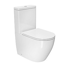 Унитаз напольный D&K Matrix DT1397516 белый, безободковый, с бачком, с крышкой микролифт, слив торнадо купить в интернет-магазине Sanbest