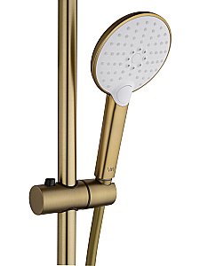 Смеситель для ванны с душевым гарнитуром WONZON & WOGHAND ALFA WW-AE3205-BG брашированное золото купить в интернет-магазине сантехники Sanbest