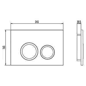 Кнопка для инсталляции Jacob Delafon E38066-CP хром купить в интернет-магазине сантехники Sanbest
