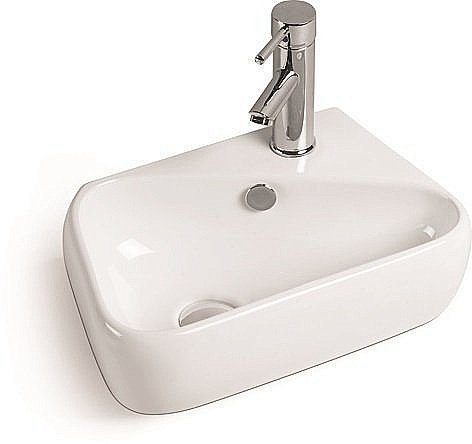 Раковина накладная SantiLine 45 SL-2017 белая купить в интернет-магазине Sanbest