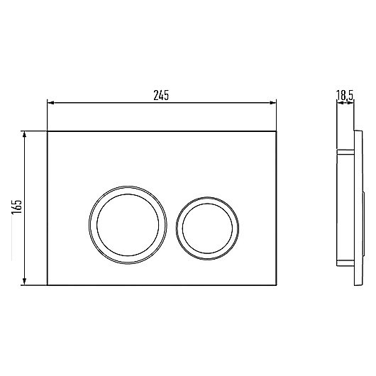 Кнопка для инсталляции Jacob Delafon E38066-CP хром купить в интернет-магазине сантехники Sanbest
