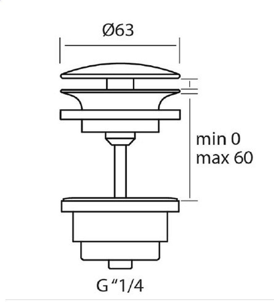 Донный клапан Cisal Complementi ZA00161040 купить в интернет-магазине сантехники Sanbest