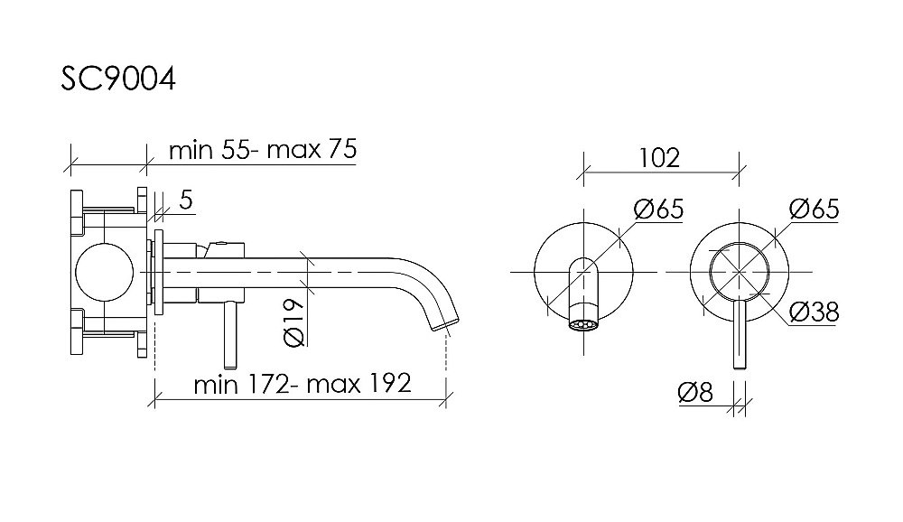 Смеситель для раковины Sancos Etna SC9004GG вороненая сталь купить в интернет-магазине сантехники Sanbest