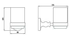 Стакан Rush Crete CR35310 купить в интернет-магазине сантехники Sanbest