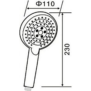 Душевая лейка Orange O-Shower S02HS хром купить в интернет-магазине сантехники Sanbest
