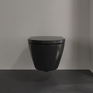 Унитаз подвесной Villeroy&Boch Subway 2.0 5614R0R7 черный матовый, безободковый купить в интернет-магазине Sanbest
