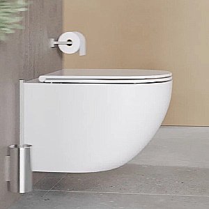 Унитаз подвесной с инсталляцией Agger ATI03100+APB200 белый, с крышкой микролифт, безободковый, с кнопкой хром купить в интернет-магазине Sanbest