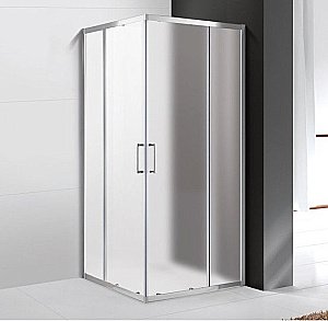 Душевой уголок Cezares Molveno 90х90 Molveno-A-2-90-P-Cr стекло матовое рифленое/профиль хром купить в интернет-магазине Sanbest
