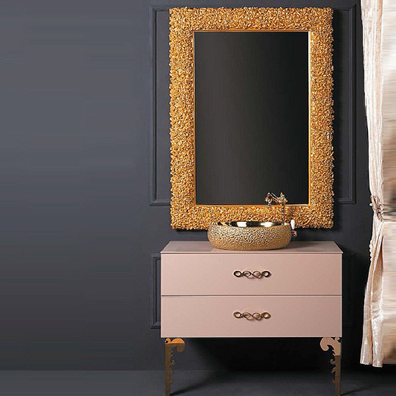 Зеркало Boheme NeoArt Rose 548 золото в ванную от интернет-магазине сантехники Sanbest