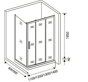 Душевой уголок Good door ORION WTW+SP 110x80 прозрачный купить в интернет-магазине Sanbest
