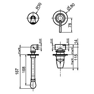Смеситель для раковины Webert Opera Moderna OE830606015 купить в интернет-магазине сантехники Sanbest