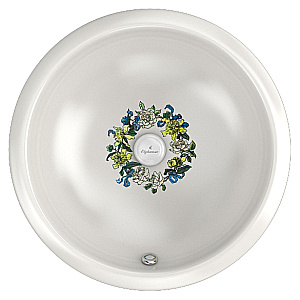Раковина Elghansa 51 EG4165-114 белая с декором купить в интернет-магазине Sanbest