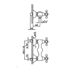 Смеситель для душа Cisal Arcana AC00044121 купить в интернет-магазине сантехники Sanbest