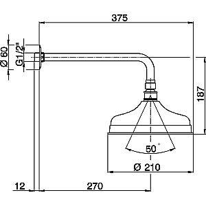 Верхний душ Cisal SHOWER DS01340127 D210 бронза купить в интернет-магазине сантехники Sanbest