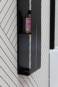 Полка Aquanet Магнум H 20х130 326459 черная матовая купить в интернет-магазине сантехники Sanbest