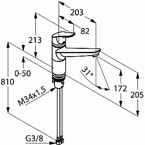 Смеситель для кухни Kludi Objecta 325780575 купить в интернет-магазине сантехники Sanbest
