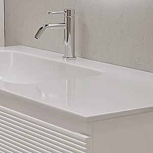 Тумба с раковиной Sancos Folk 100 FL100 Bianco левая/правая для ванной в интернет-магазине Sanbest