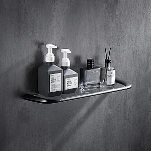 Полка стеклянная ABBER Nord AA1555NG никель купить в интернет-магазине сантехники Sanbest